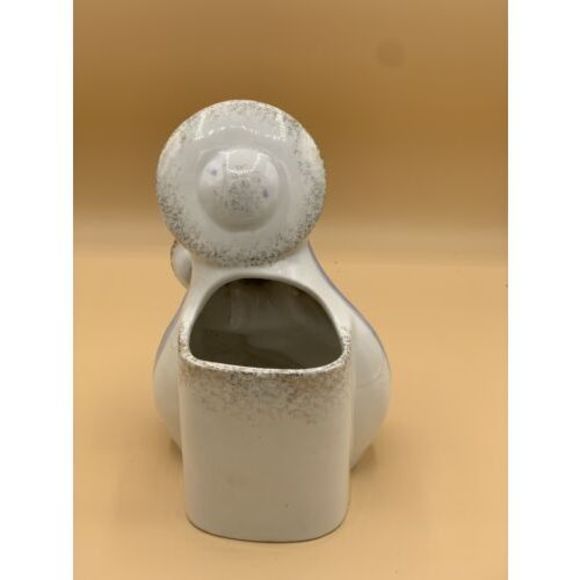 Vintage Virgin Mary Jesus Ceramic Planter Head And St Francis with Angels - Picture 4 of 11